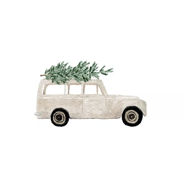 Geschirrtuch Classic christmas car