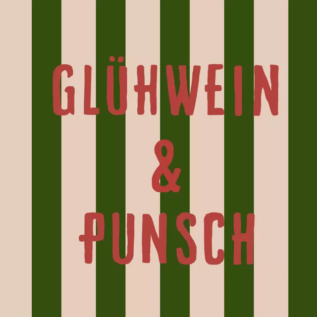 Servietten Glühwein und Punsch Grün Rot