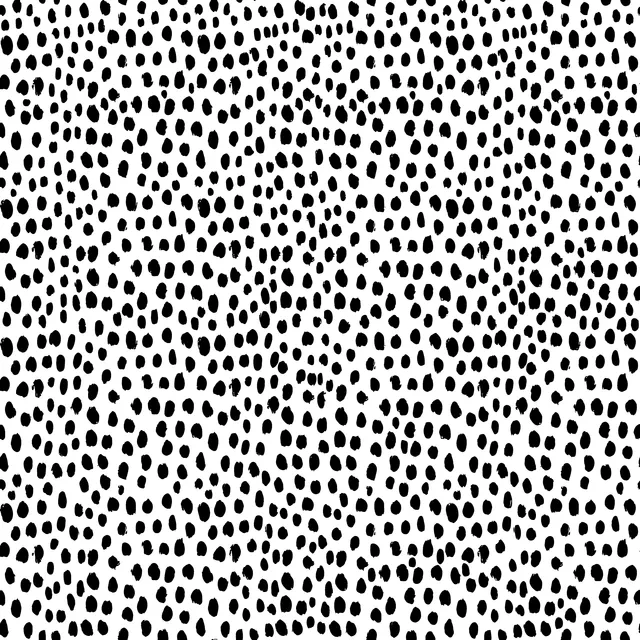 Kissen Dots Black White