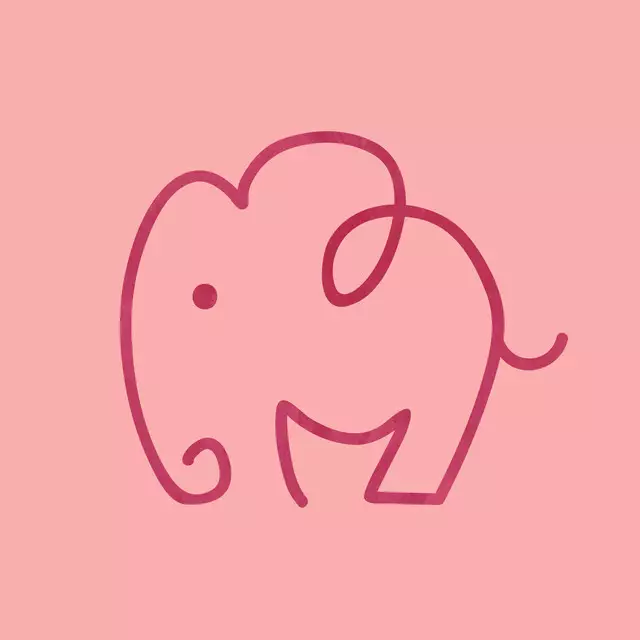 Kissen Roter Elefant