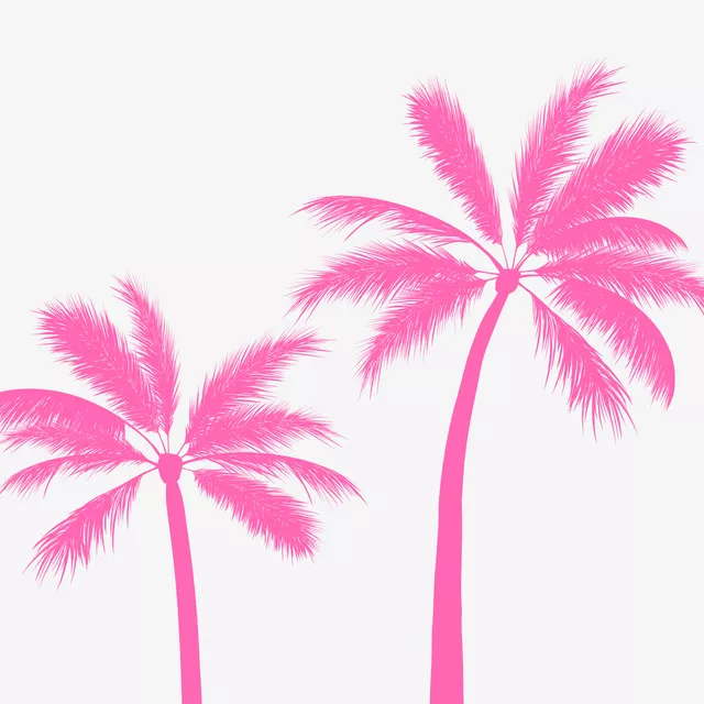 Geschirrtuch Tropical Palms hot pink