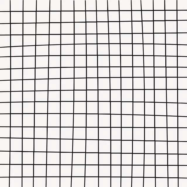 Kissen Hand Drawn Grid Schwarz