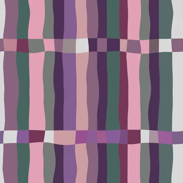 Tischdecke Herbst Stripes Purple Green