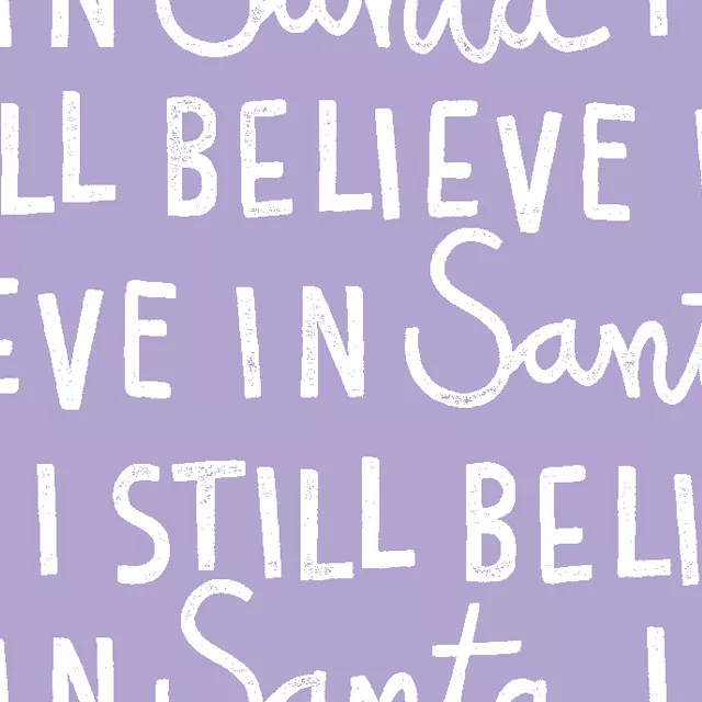 Kissen I Still Believe in Santa lila