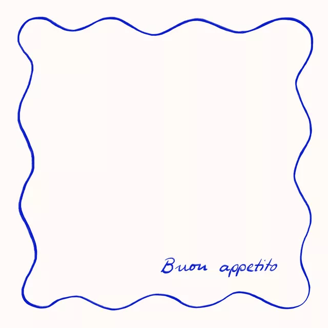 Servietten Buon Appetito Welle Blau