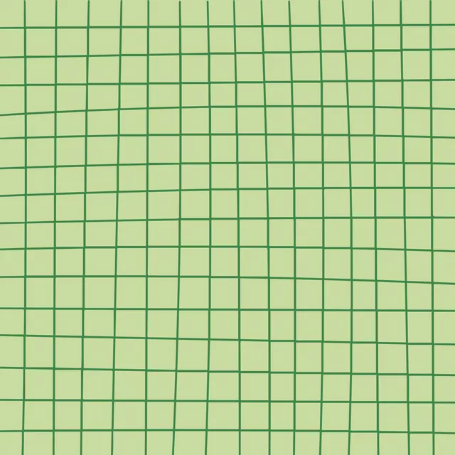 Kissen Hand Drawn Grid Grün