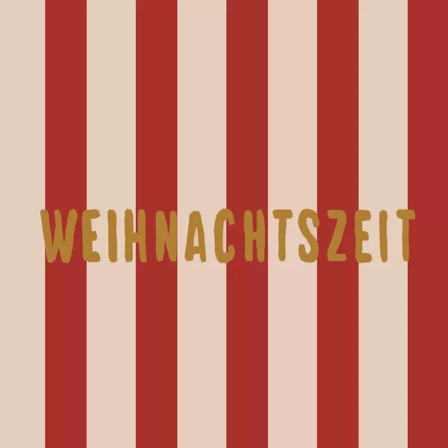 Tischset Weihnachtszeit Streifen Rot