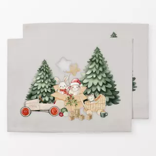 Tischset Holly Jolly X-Mas beige