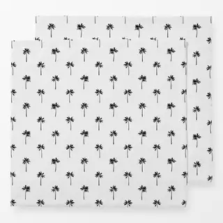 Servietten Summer Palmtree Pattern black