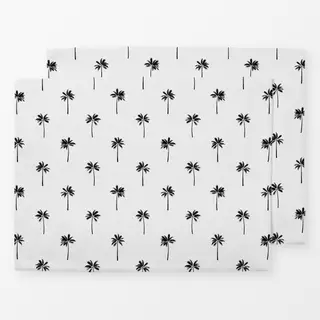 Tischset Summer Palmtree Pattern black