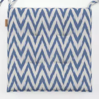 Sitzkissen Zigzag Ikat Blue