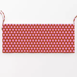 Bankauflage Polkadots | rosa-rot