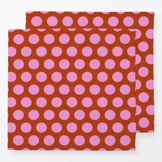 Servietten Polkadots | rosa-rot