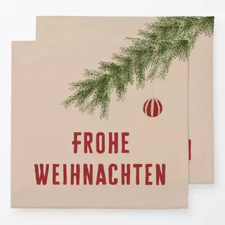 Servietten Frohe Weihnachten Rot