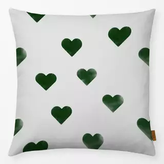 Kissen Holly Jolly Hearts green