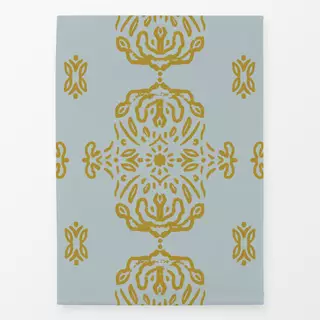 Geschirrtuch Damask graublau