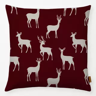 Kissen Rehe Hirsche rot