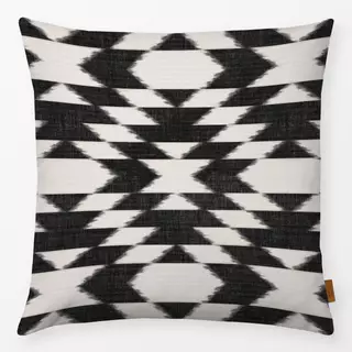 Kissen Diamonds Ikat Black Beige