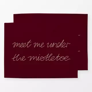 Tischset Under The Mistletoe dark berry