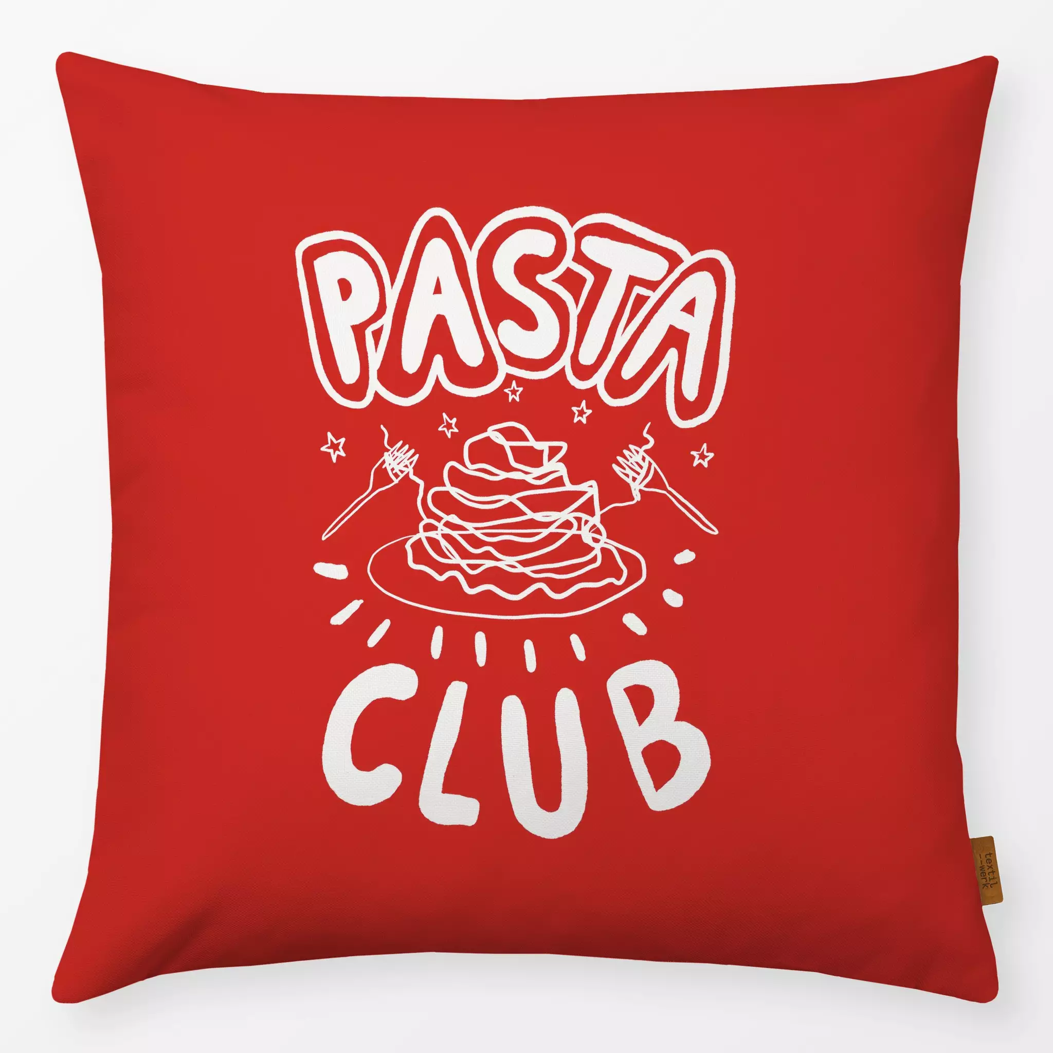 Kissen Kissen Pasta Club Rot