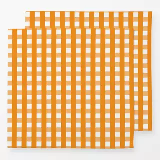 Servietten Karo Kariert Gingham orange