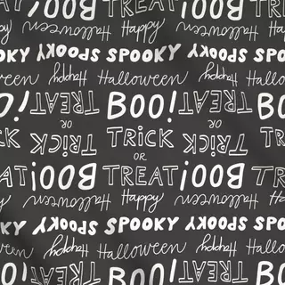 Meterware Halloween Typo anthrazit