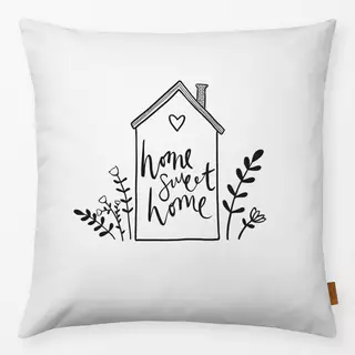 Kissen Home Sweet Home offwhite