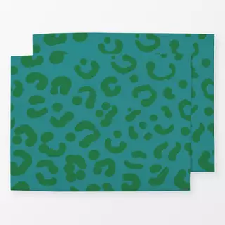 Tischset Leopardenmuster green