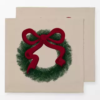 Servietten Christmas Wreath