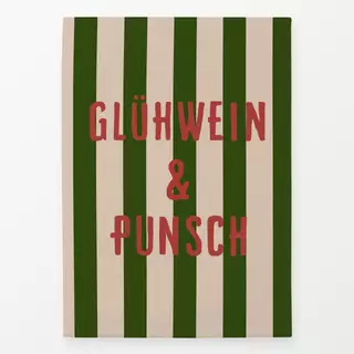 Geschirrtuch Glühwein und Punsch Grün Rot