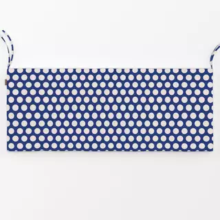 Bankauflage Polkadots | blau-offwhite