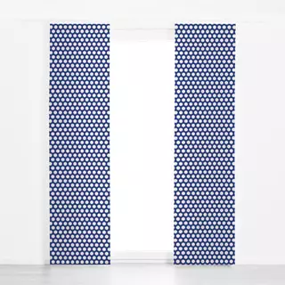 Flächenvorhang Polkadots | blau-offwhite