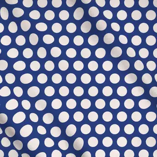 Meterware Polkadots | blau-offwhite