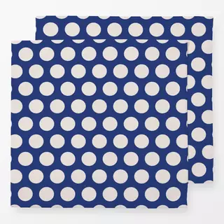 Servietten Polkadots | blau-offwhite