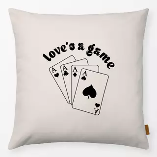 Kissen Love's a Game Schwarz