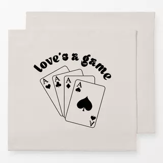 Servietten Love's a Game Schwarz