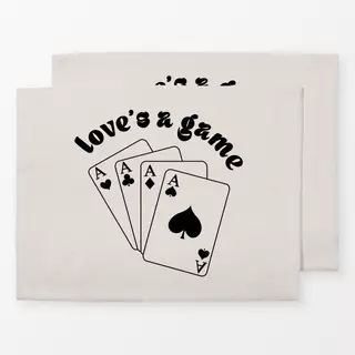 Tischset Love's a Game Schwarz