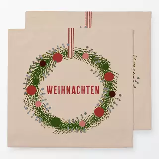 Servietten Weihnachtskranz Weihnachten