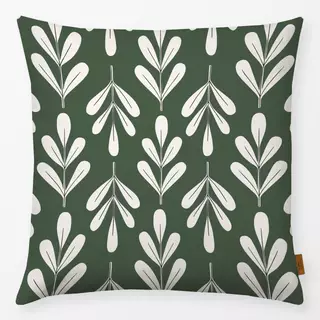 Kissen Winter Floral beige dark green