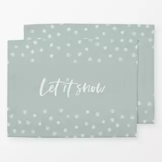 Tischset Let it snow misty blue