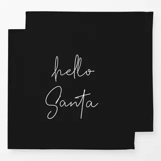 Servietten hello-santa-black