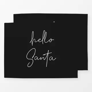 Tischset hello-santa-black