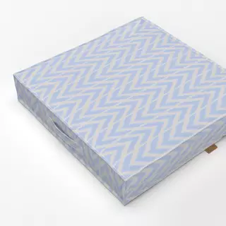 Bodenkissen Zigzag Ikat Blue