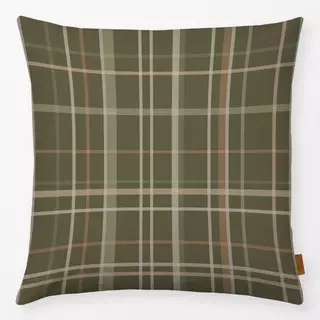 Kissen Winter Checks fern green