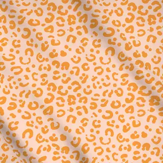 Meterware Leopardenmuster orange