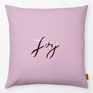 Kissen Joy Ribbonschrift Rosa