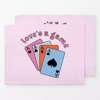 Tischset Love's a Game Rosa