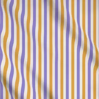 Meterware Stripes Senfgelb Winterviolett