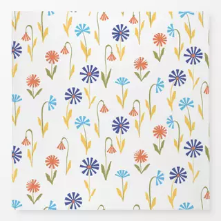 Tischdecke Frühlingsblumen blaugelb