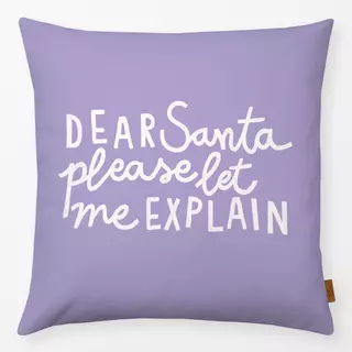 Kissen Dear Santa lila